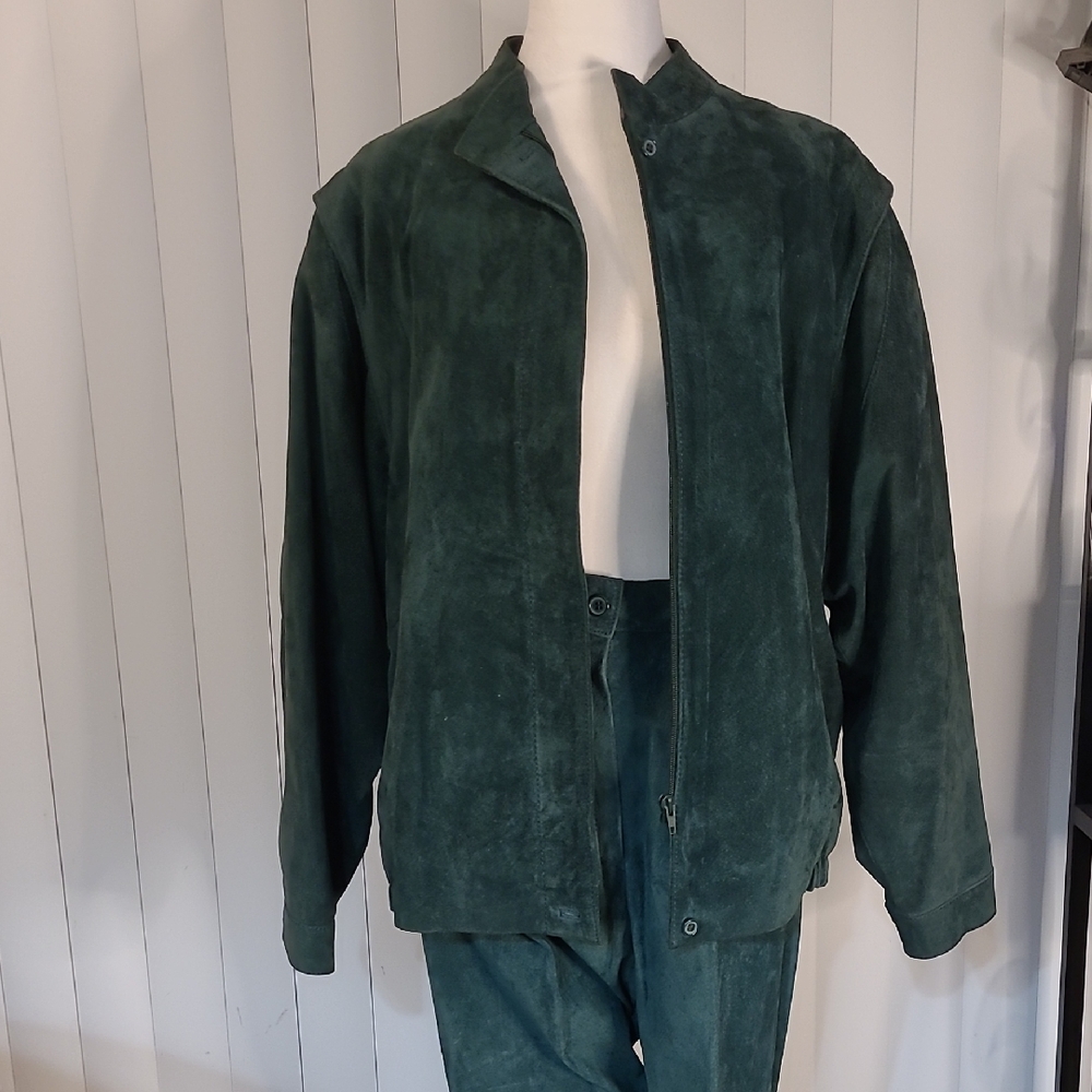Vtg Stanley Blacker Suede Pantset